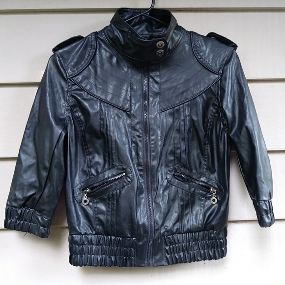 Paris Blues Jackets & Blazers - Paris Blues Vegan Leather moto jacket black Paris Blues Jackets & Blazers - Paris Blues Vegan Leather moto jacket black